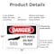 Signmission Hot Surface Sign, 10 in H x 14 in W, Plastic, Hot Pipes Do Not Touch OS-2PACK-DS-P-1014-L-1362 - alternate 3